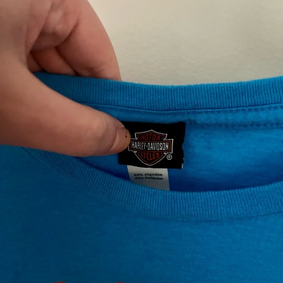 Harley-Davidson Women’s Blue Graphic T-Shirt Emerald Coast - Picture 6 of 7